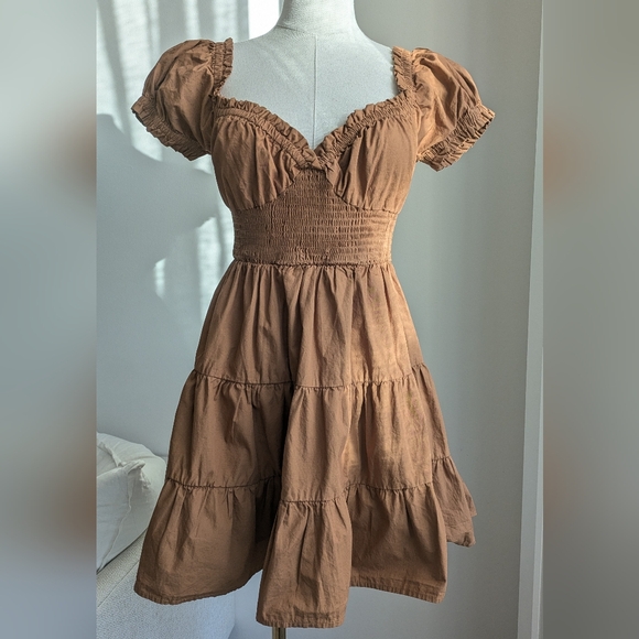 Mable Shirred Mini Dress - Picture 1 of 8